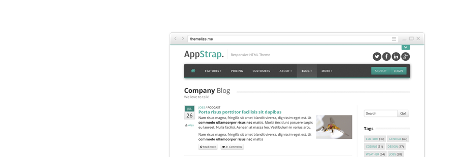 AppStrap Bootstrap Theme by Themelize.me